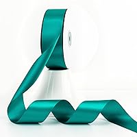 Vista 87 de MEEDEE - Cinta de satén blanca de 2 pulgadas, cinta blanca de lujo de doble cara de 25 yardas, cintas de seda para envoltorios de regalo