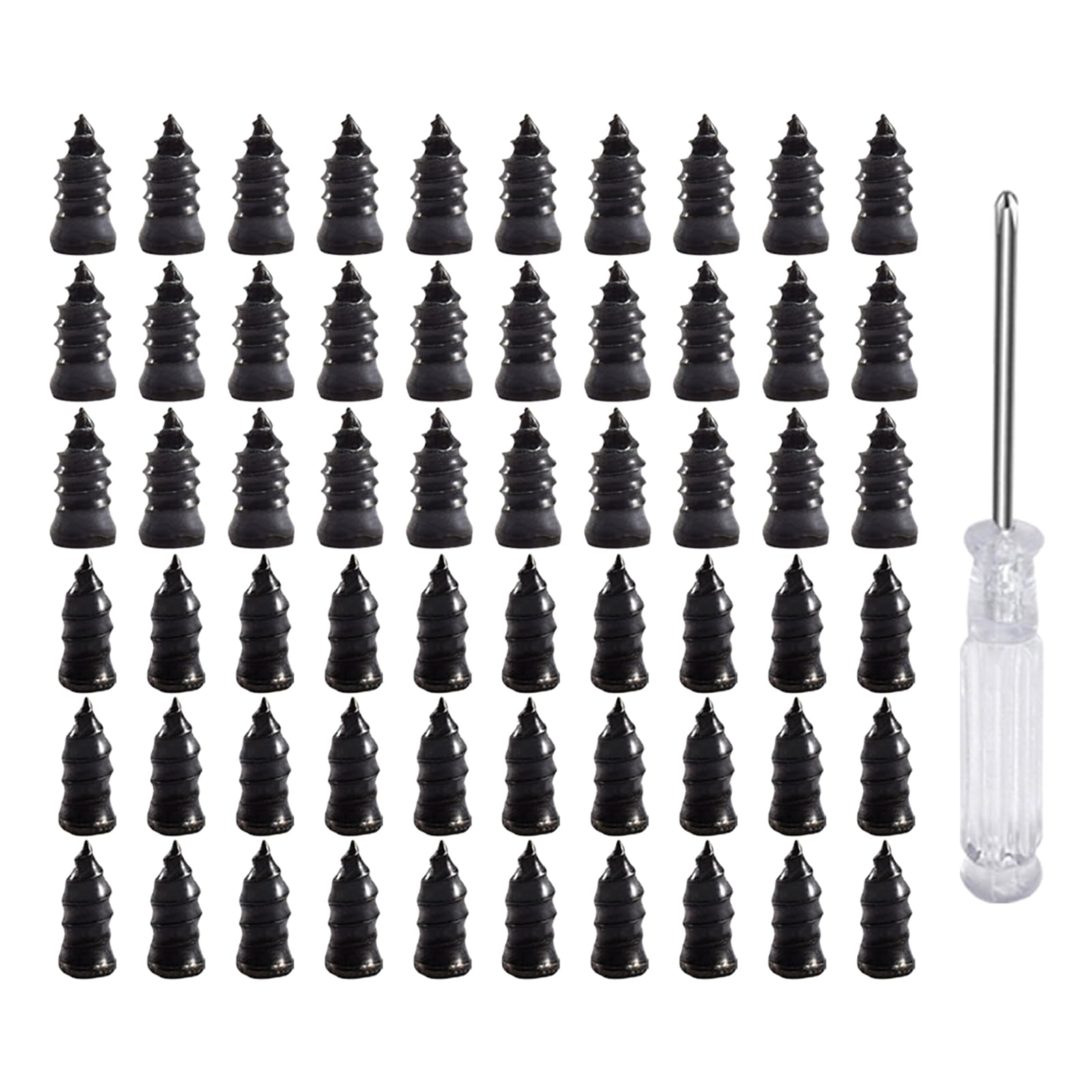 Maxtonser 60Pcs Emergencies Tire Repair Rubber Nails With Screwdriver Suitable For Car And Motorcycle Puncture Fixing Metal Materi