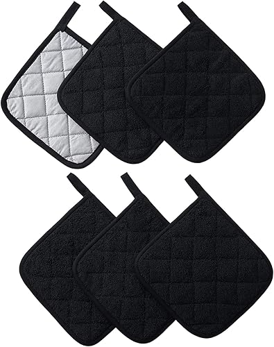 Miniatura 2 de Juego de soportes para ollas de cocina, resistentes al calor, juego de agarraderas de algodón puro, salvamanteles, posavasos grandes, almohadillas