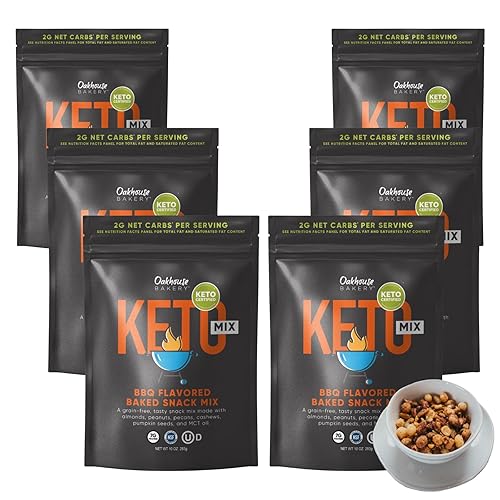 Keto Snack Mix Sabor a barbacoa 10 oz Paquete de 6 unidades, bajo en carbohidratos, sin gluten, sin granos sin conservantes artificiales