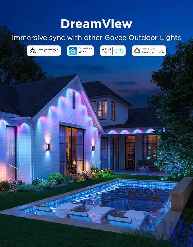 Govee Luces Exteriores Permanentes Prism 200ft 72 LED RGB miniatura 8