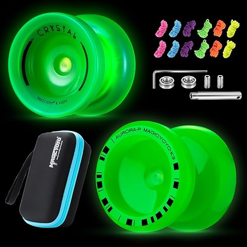 Miniatura 9 de MAGICYOYO Yoyos de cristal K2 que brillan en la oscuridad, Yoyo responsivo para niños, Yoyos no responsivos para adultos, Yo-Yo profesional de