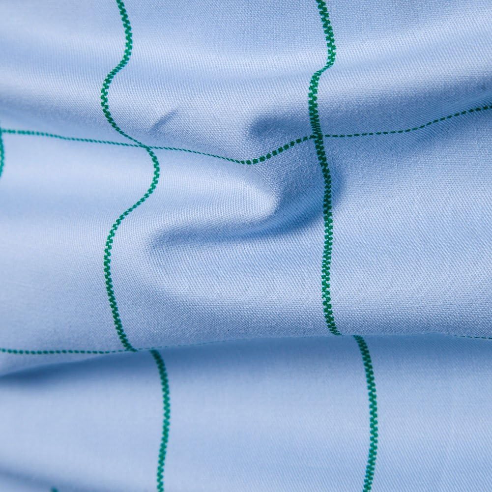 MUSE FATH Mens Long Sleeve Plaid Classic Shirt-Casual Cotton Shirt Medium Royal Blue New