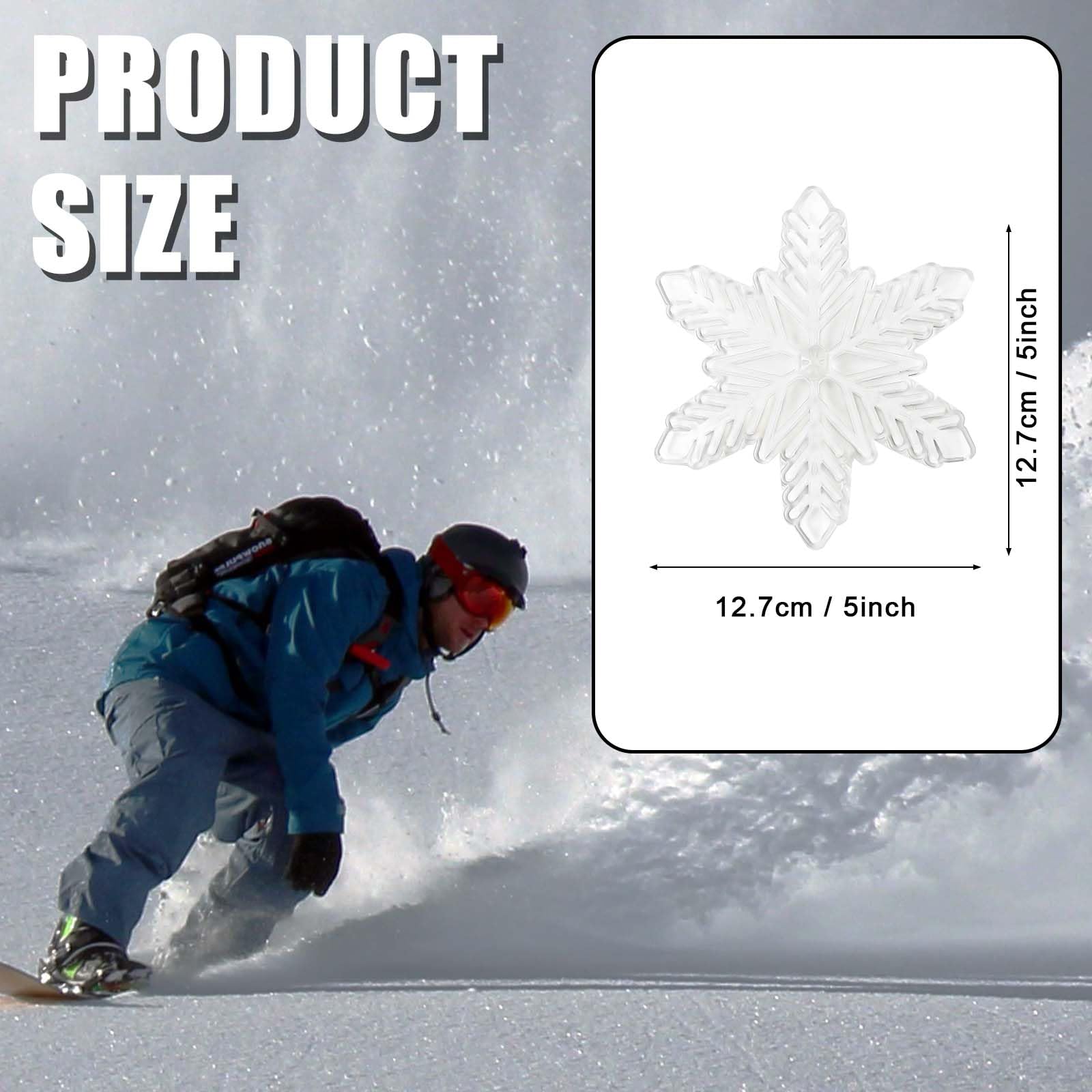 PEUTIER Stomp Pad 3D Flocon de Neige 12,7cm Transparent Antidérapant Tapis de Traction pour Snowboard