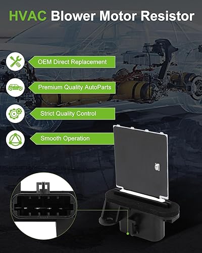 Miniatura 483 de SCITOO Resistencia de motor de ventilador HVAC para 2008-2013 para Chrysler 300/2008-2016 para Town & Country/2008-2010 para Dodge Charger/2008-2018