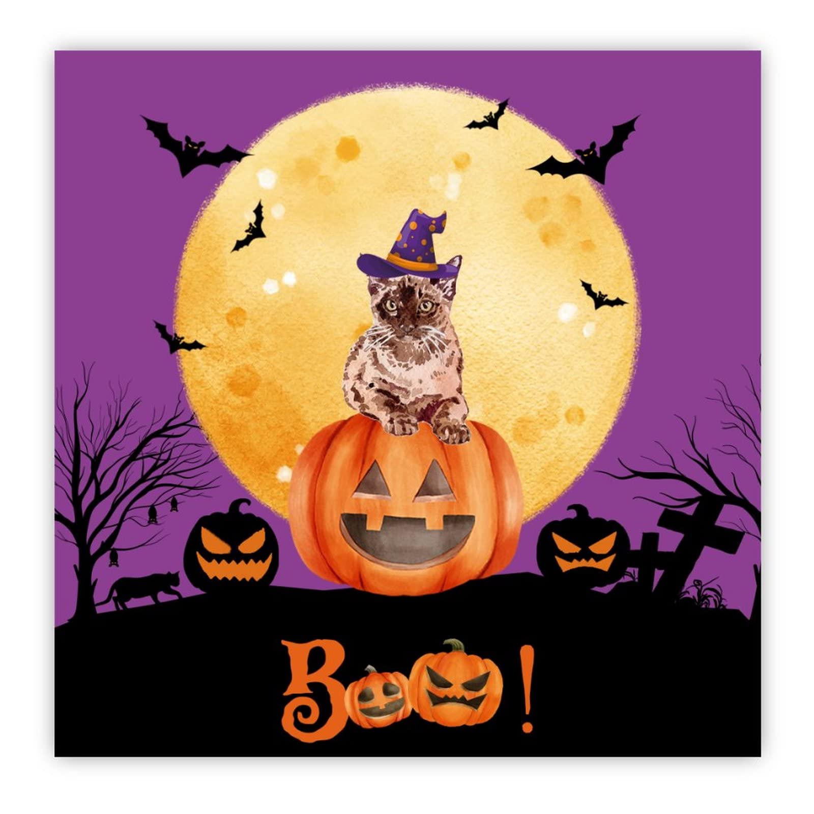 Panneau en bois Halloween Boo de 30,5 cm pour déco murale