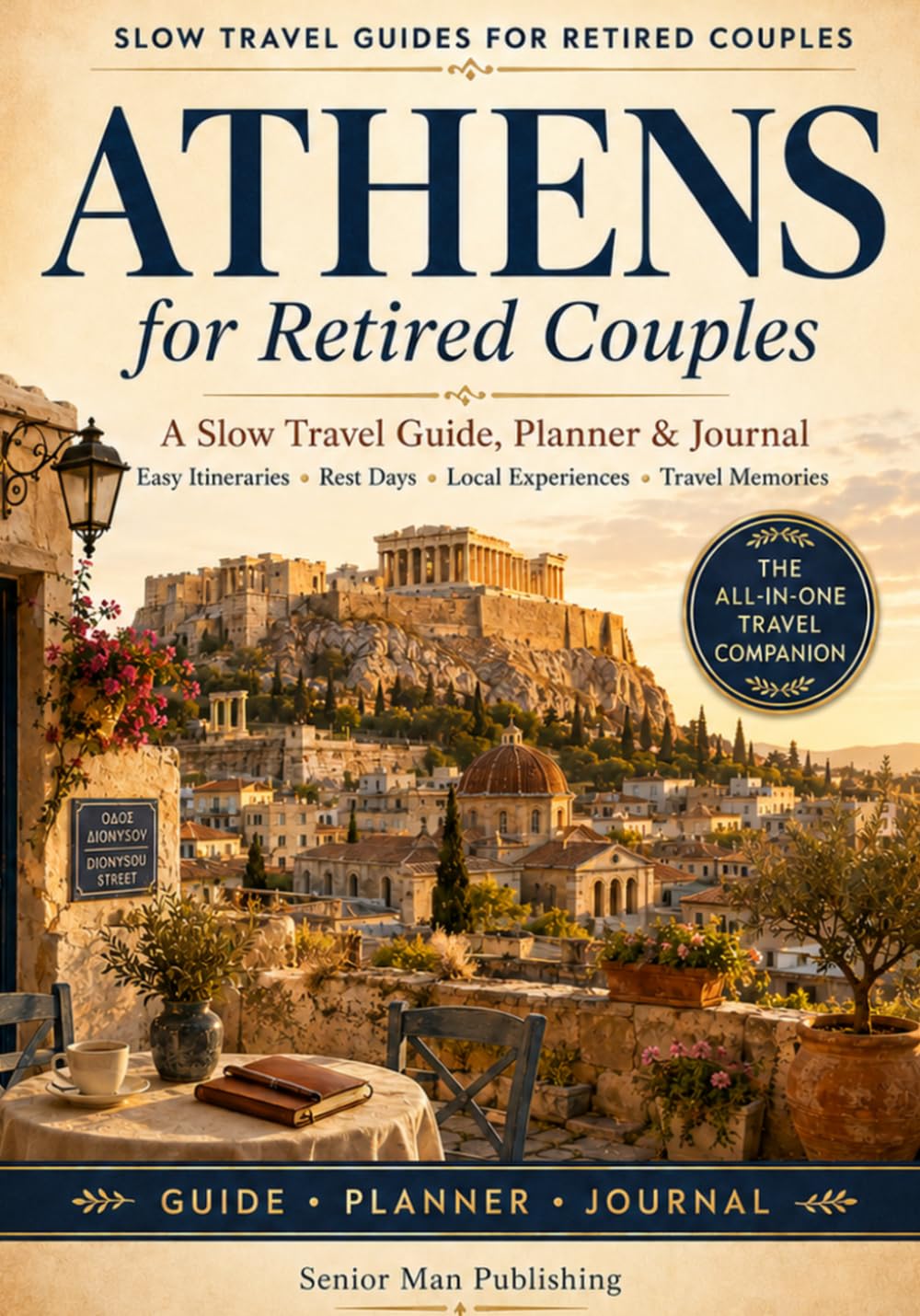 Athens for Retired Couples: The All-in-One Athens Travel Companion with Easy Itineraries, Practical Planning Pages, Checklists, Rest Days, Local Experiences, and a Write-In Travel Journal