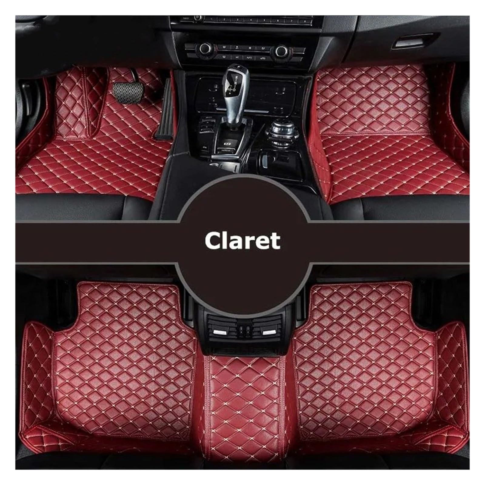 Tappetino Auto Per KIA Per Opirus Per Amanti 2003-2010 Tappeti Accessori Per Piedi Tappetini Per Auto Tappetini abitacolo(Wine red)