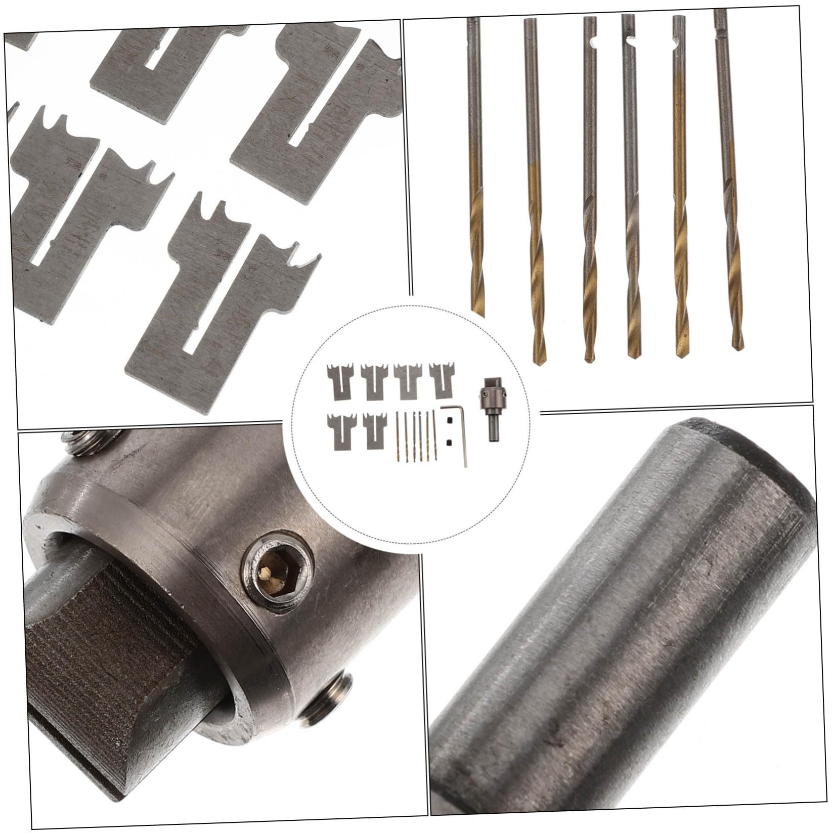 Set Punte per Trapano ad Anello in Acciaio Resistente per Lavorazione Legno Kit Punte per Perline e Intaglio su Legno Acrilico Resina e PVC Strumenti per Bricolage e Sculture