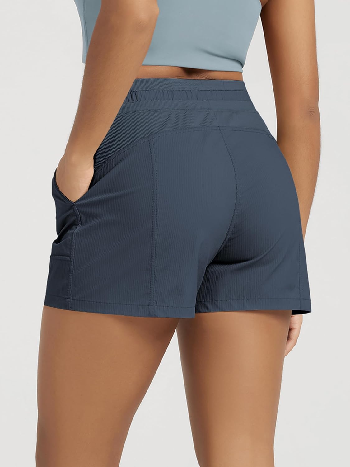 ODODOS Women's Lightweight Ripstop Athletic Shorts 3.5" - High Waisted Quick-Dry Workout Running Shorts with Pockets - 3.5" - Image 2