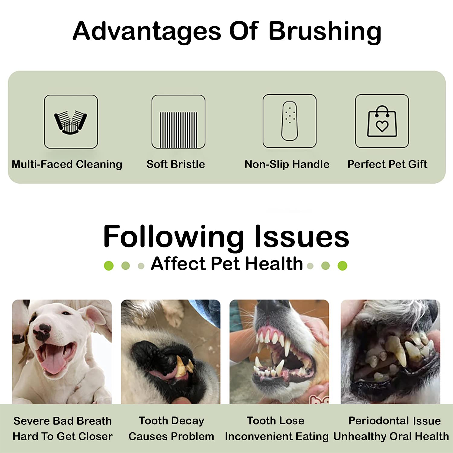 Youstylo Dogs Toothbrush Three Sided Pets Clean Mouth Dental Care Cleaning Tools Bad Breathe Tartar Teeth Clean Pet Teeth Toothbrush Puppy Cat Toothbrush (Set of 2, Blue-Red) 4