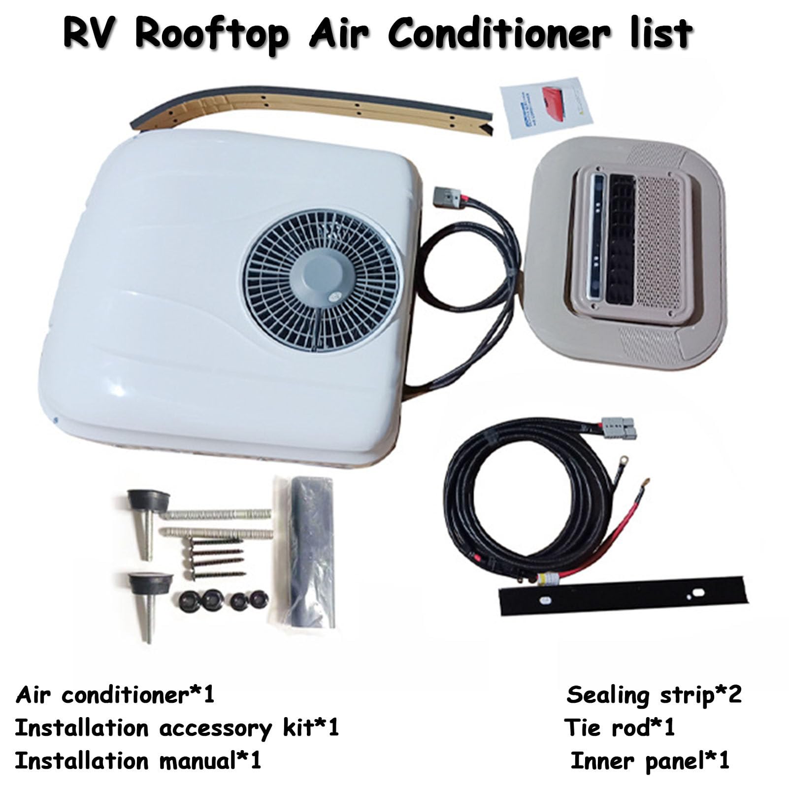 Klimatyzator dachowy 12V / 24V RV Klimatyzator postojowy montowany na górze do ciężarówki,kampera,koparki,dźwigu,furgonetki Cool(12V)