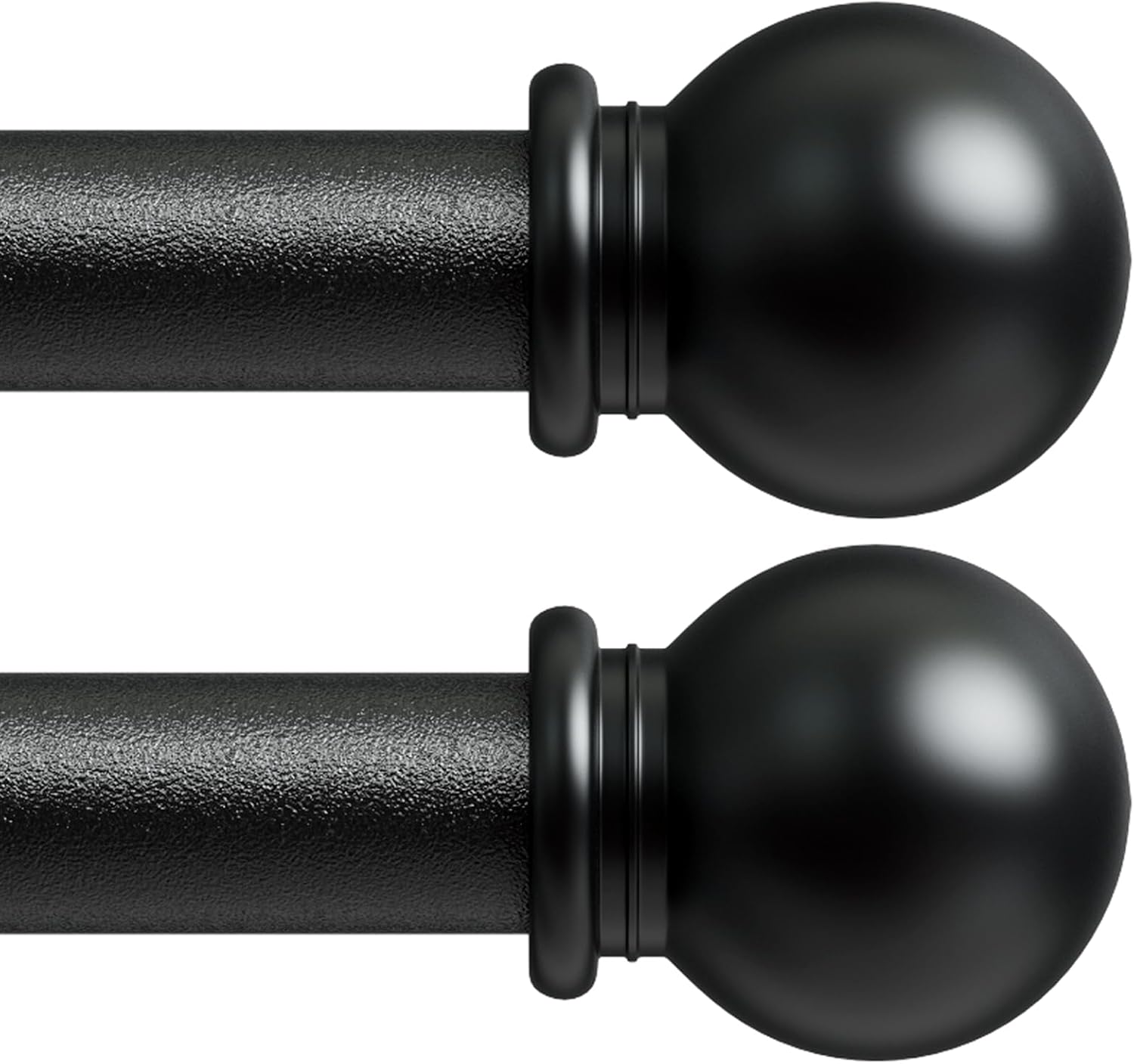 Curtain Rods for Windows 4884 inch, Black Curtain Rods 2