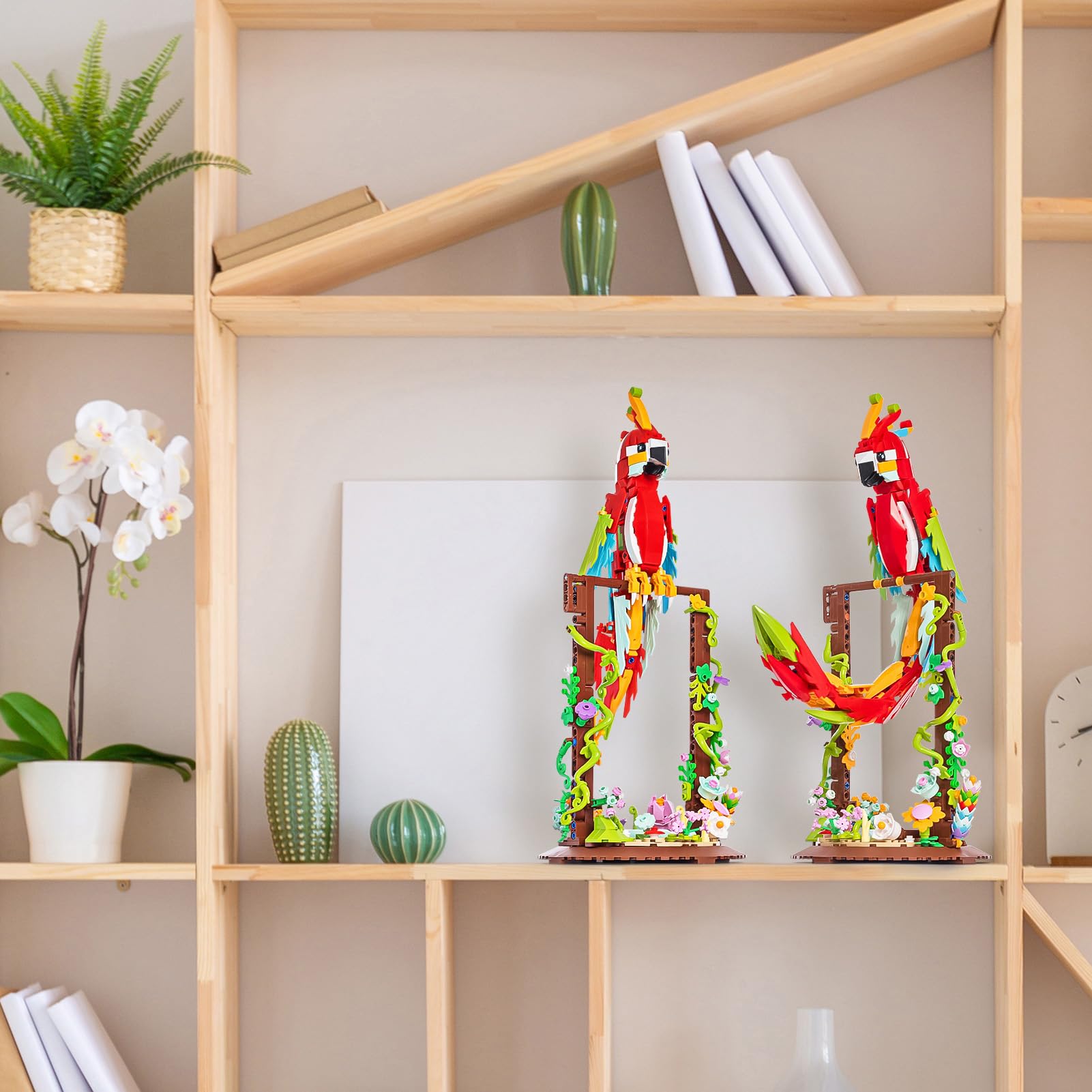 Amazon.co.jp: 花とオウム 2 in 1 組み立てセット 回転可能 360° レゴ