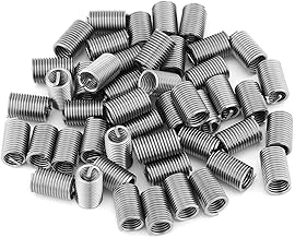 Pack of 50 Helicoil Set, M6 x 1.0 Stainless Steel Wire Thread Repair Insert Assortment Wire Thread Inserts, Helicoil Type Screw Repair Sleeves for Metal Plastic