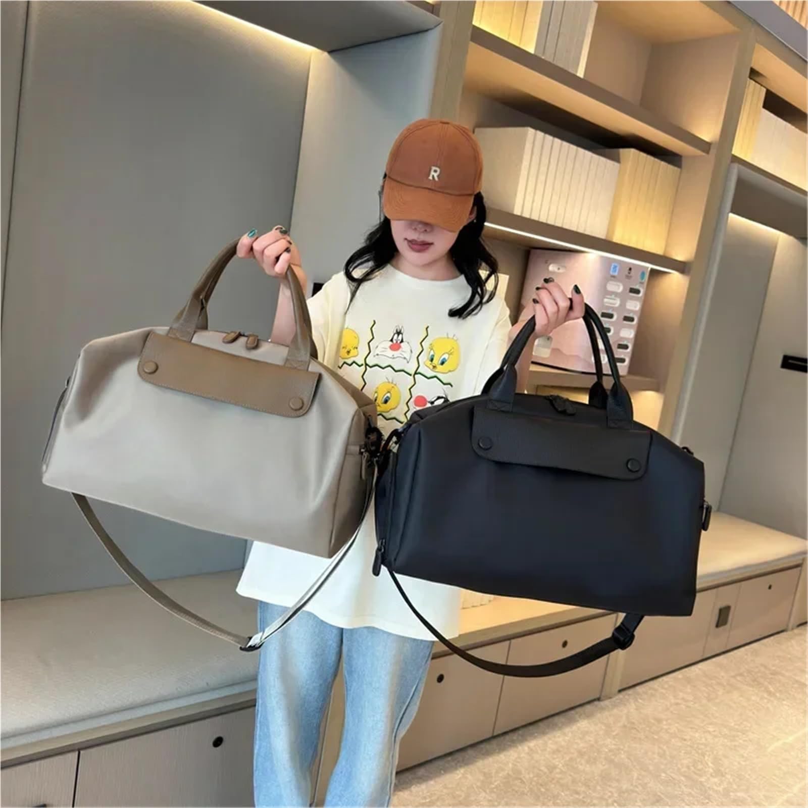 Sporttasche Trip Bag Large Capacity Yoga Organizer Swimming Gym Bag Business Travel Luggage Bag Oxford Handbag Shoulder Bags(Gray)