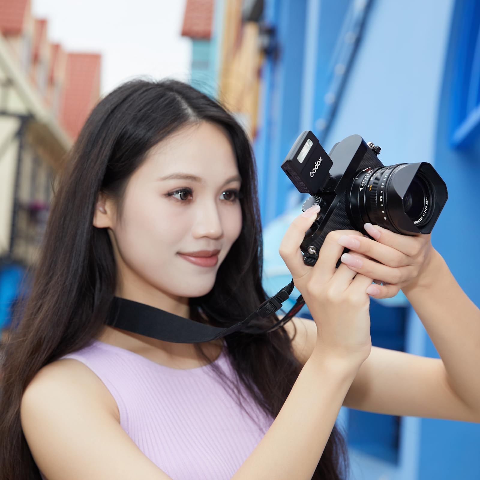 Godox iM22 Mini Fotocamera Flash, Batteria incorporata con 5 Livelli Flash Power per Canon/Sony/Fuji/Nikon/Panasonic/Olympus, per fotocamere con hotshoe singolo contatto