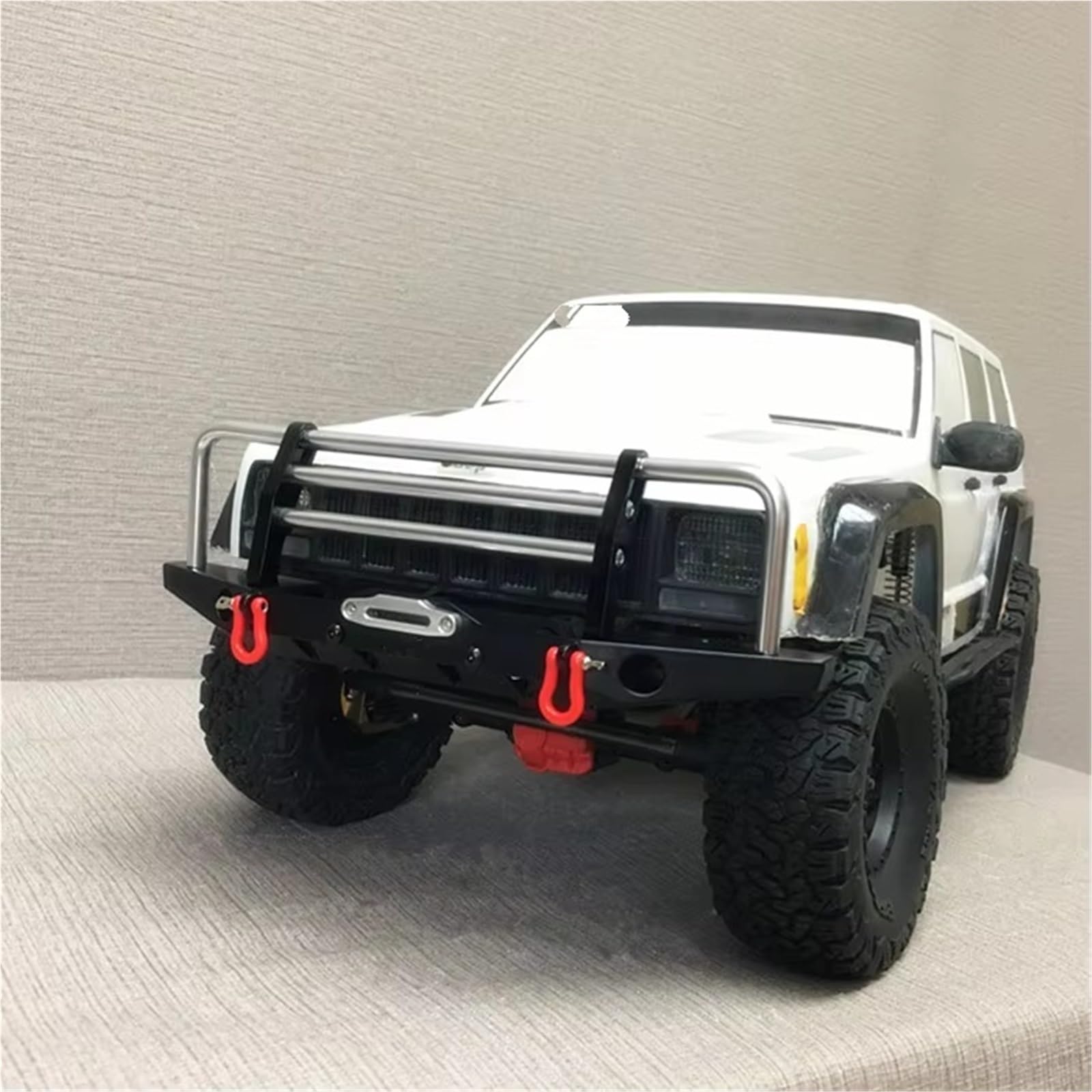 Paraurti RC per Axial per SCX10 II 90046 per Traxxas per TRX4 1/10 RC Crawler Car Paraurti Anteriore Lega di Alluminio con Luci Parti Aggiornamento