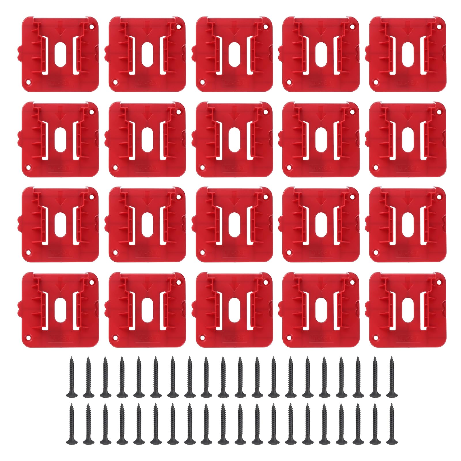 Soporte de batería M18 para pared en color rojo organizador de herramientas para taller paquete de 12