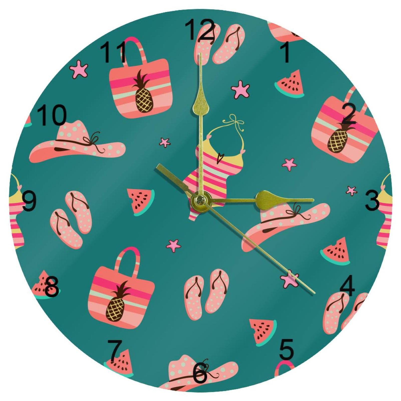 Horloge murale quartz de 25,4 cm idéale pour décorer la salle à manger