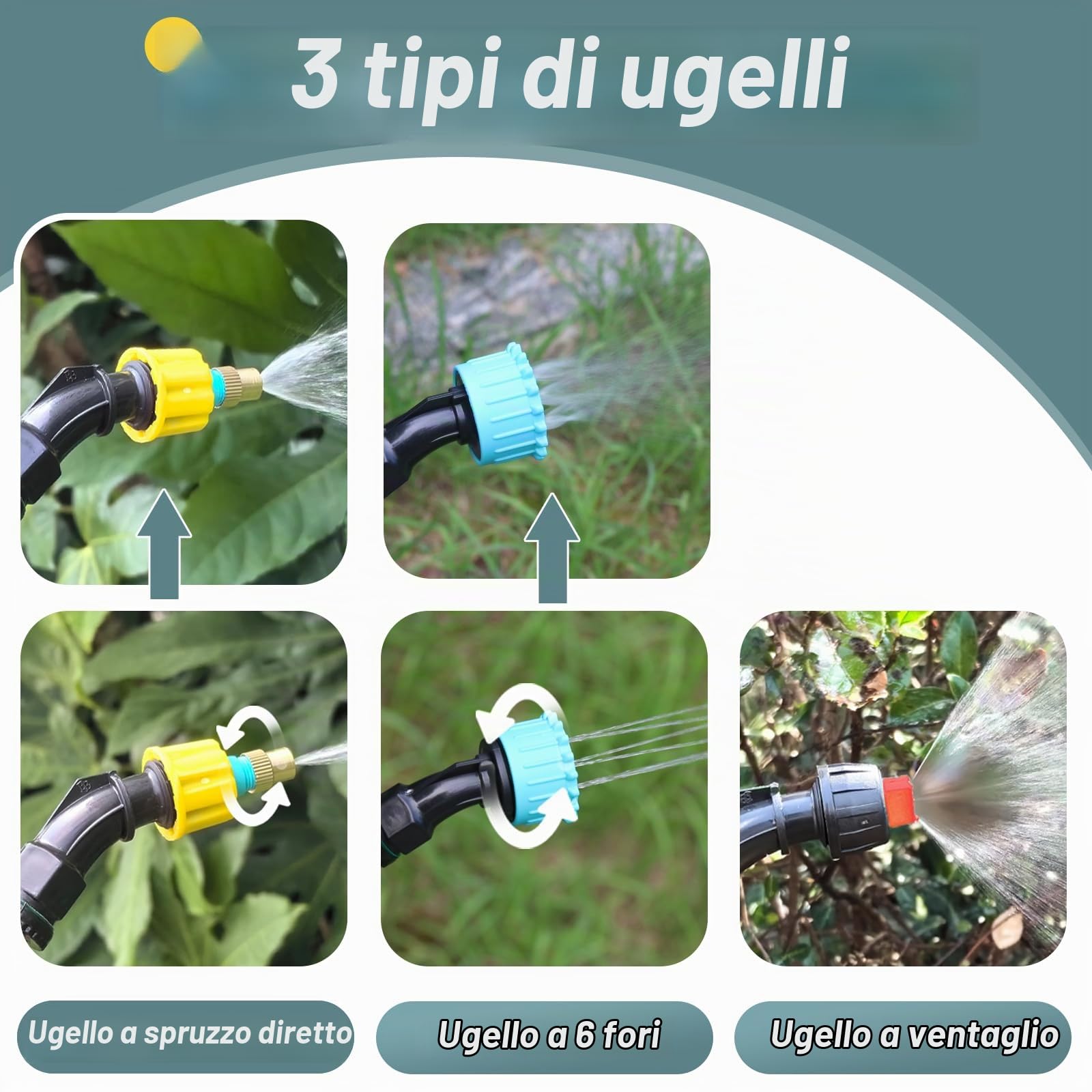 Pompa Elettrica 5L per Giardino Piante Pompa a Spalla Pompa Irroratric a Batteria USB Ricaricabile Nebulizzatore a Batteria con LCD (Verde)