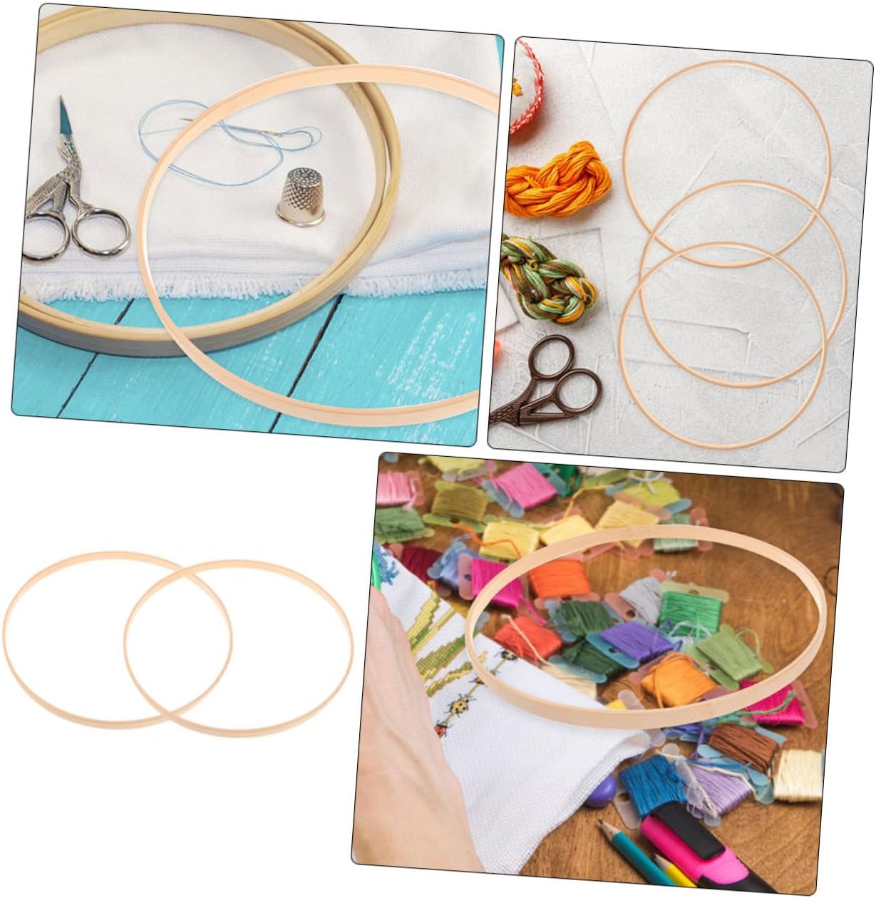 KONTONTY 10pcs Craft Wreath Embroidery Hoops for Dream Catchers Floral Centerpieces and Home Decor