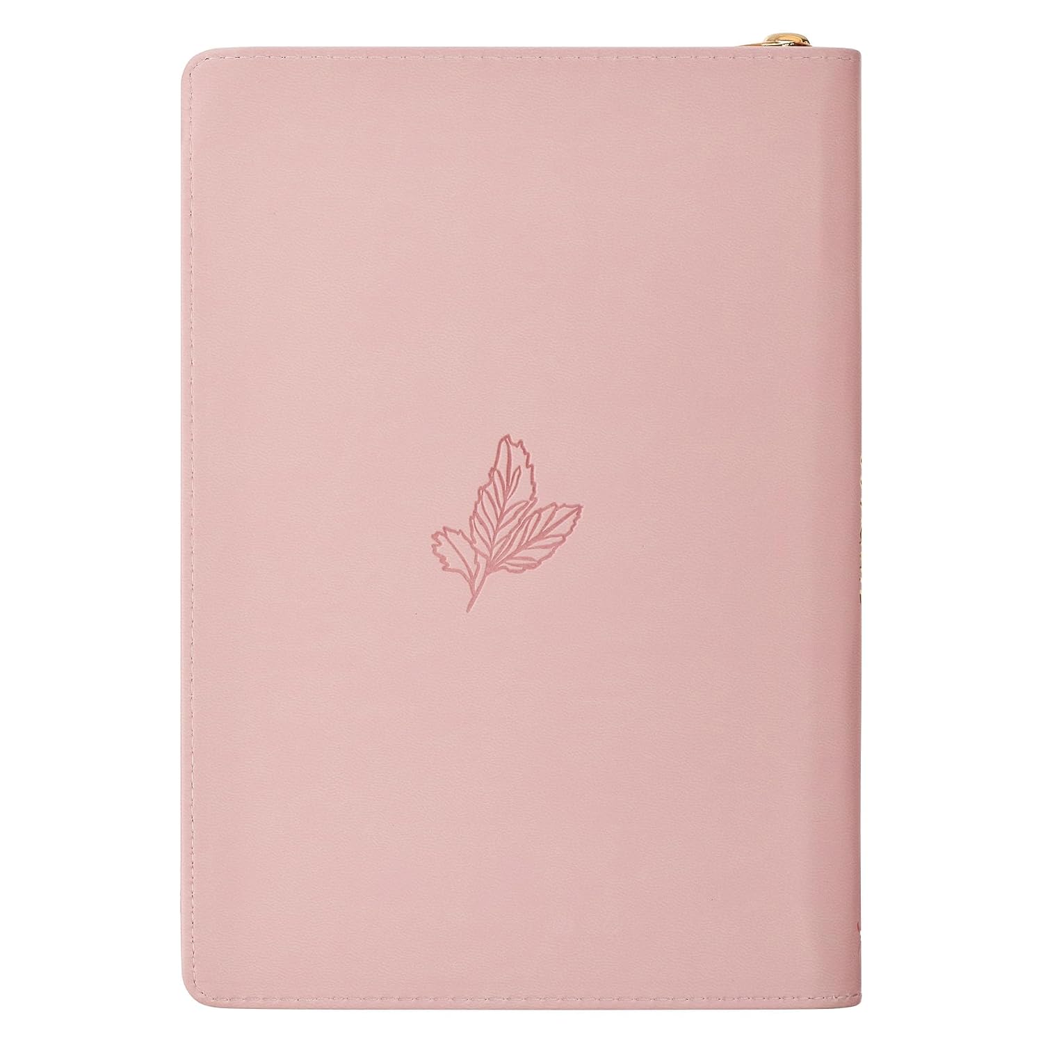 Christian Art Gifts Inspirational Zippered Journal, He Will Cover You Wide Ruled Notebook, Psalm 91:4 Bible Verse, Pink Vegan Leather Floral, 336 Lined Pages w/scripture, (9” x 6.4” x .9”)