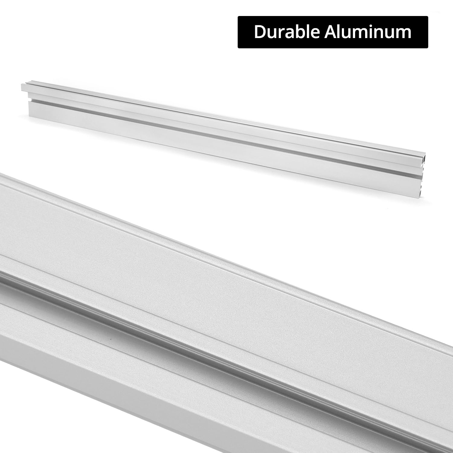 QWORK® T Nut Führungsschienen, 75 Typ 800MM T-Nut Schiene Gehrungsschiene, Aluminiumlegierung Führungsschienen, für Holzbearbeitung, Tischkreissäge, Zaunbefestigung