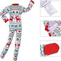 Vista 5 de E-TING Ropa de Papá Noel, pijama de pijama para muñeca elfa, accesorios de Navidad, ropa (reno de Navidad)
