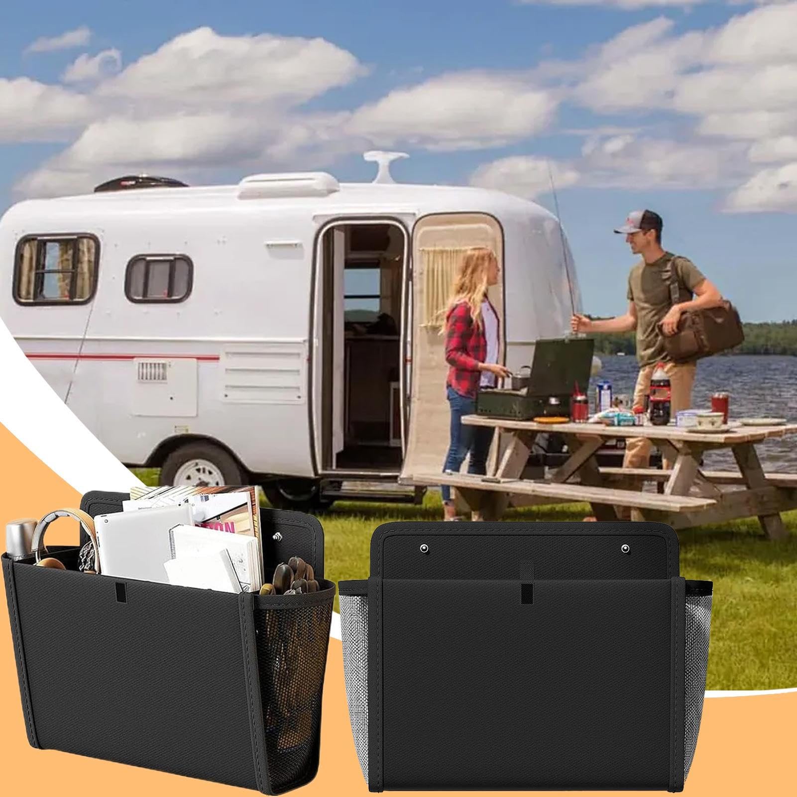 Organizer da parete Scaffali A Sacco Sospesi Da Porta Con Multi Tasche | Set da 2 Pezzi Organizzatore Scarpe Appendibile a Parete Per La Casa, , Il Camper, Roulotte, Il Campeggio, Motorhome