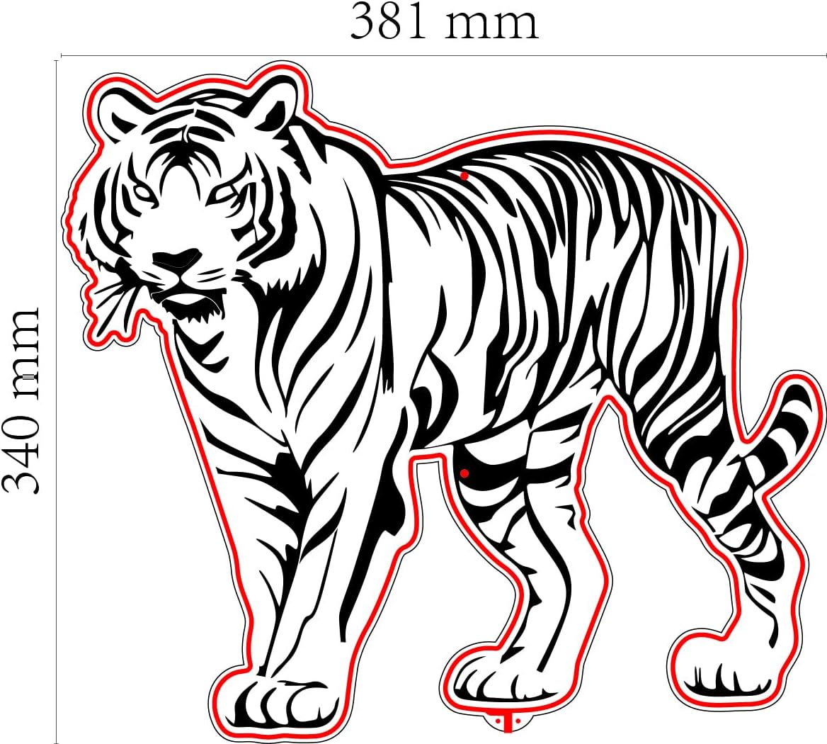ADVPRO Bengal Tiger Stand RGB Dynamic Glam LED Sign - Cut-to-Edge Shape - Smart 3D Decoration - Multicolor Signage st06s43-fnd-i0308-c