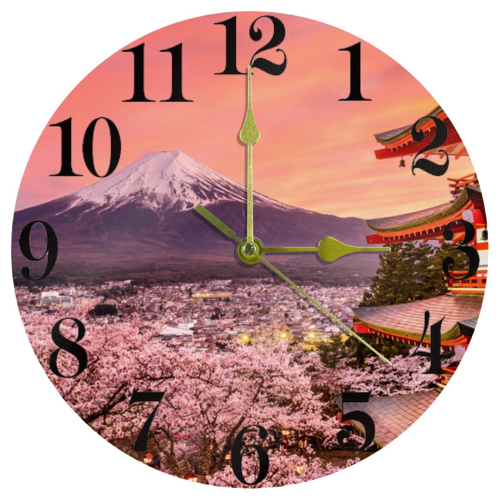 Horloge murale à quartz Fujiyoshida silencieuse pour bureau et école
