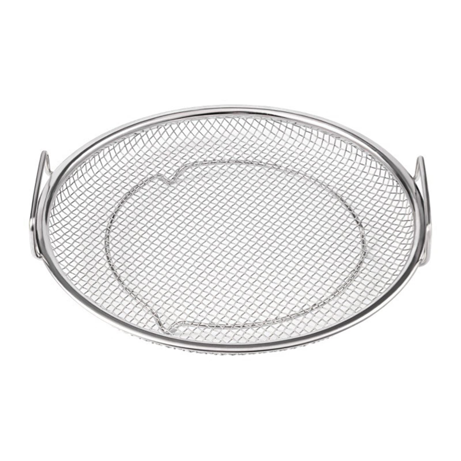 Nucelit 2 Sizes Double Ear Spoon with Handle Frying Strainer Stainless Steel Funnel Strainer Mesh Basket Kitchen Tool Colanders Strainers