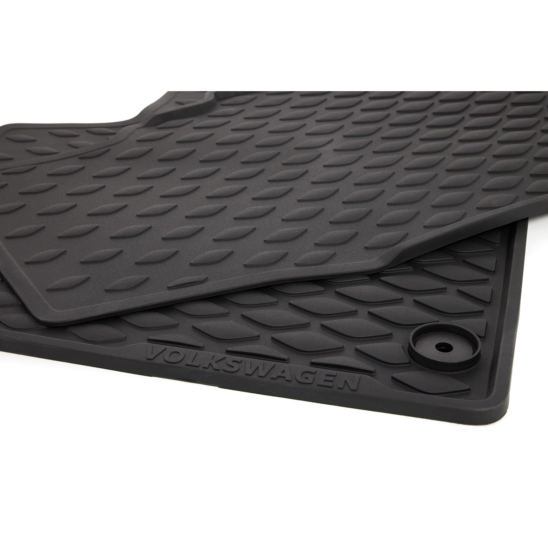 Volkswagen Tapis de Sol Premium Tout-Temps, Caoutchouc, Compatible T7 Transporter, 2 Pièces, Titanschwarz, Position Avant