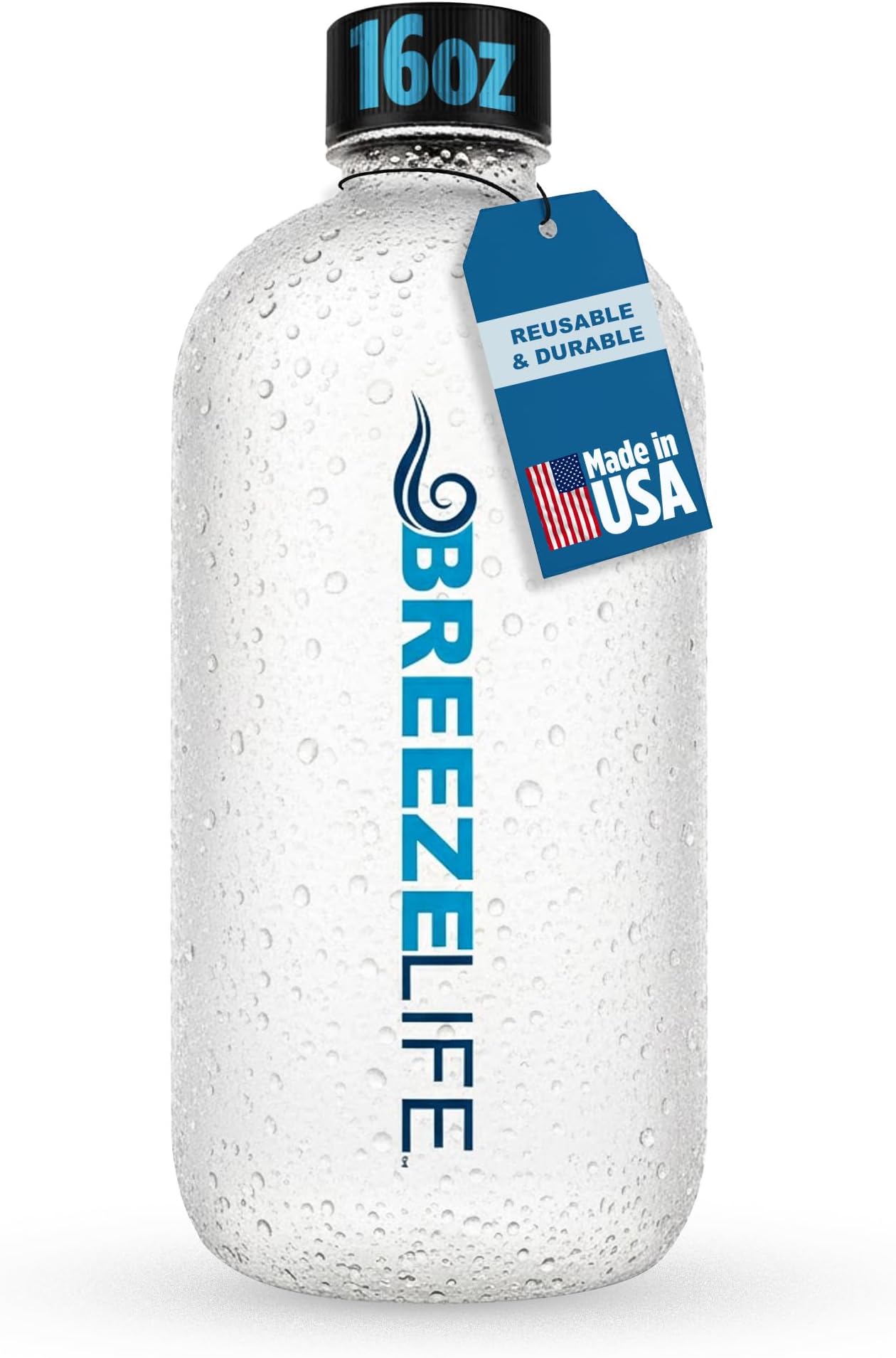 Replacement Mist Bottle – Fits Original and Rechargeable Mister Breeze Umbrellas, 16 oz, Clear Frosted
