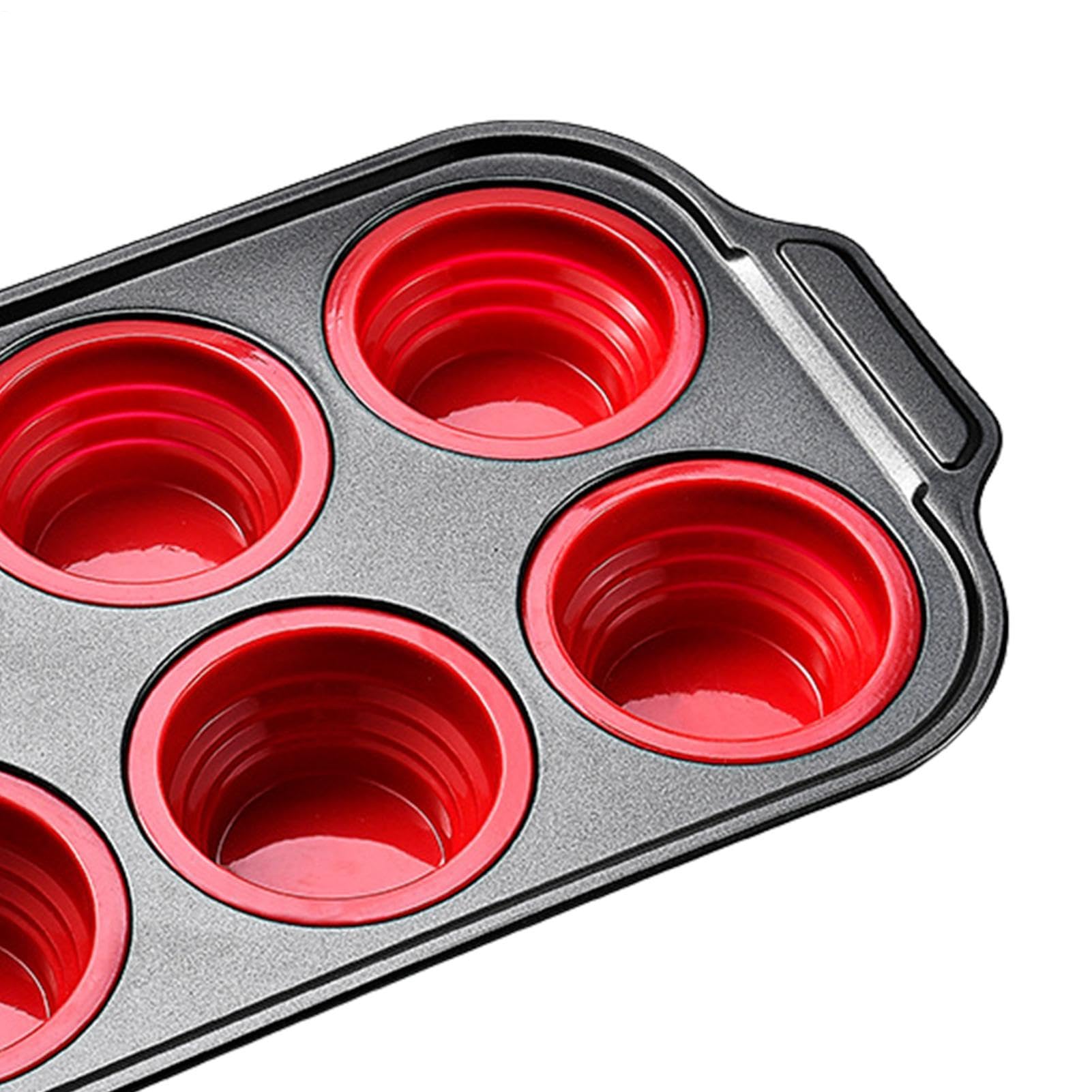 Silikon-Backformen für den Ofen Flexibles Backgeschirr | mit Topflappen, Teigschaber und Backpinsel, stapelbares Backset für Brot, Kekse, Eier, Toaster, Backofen & Küche