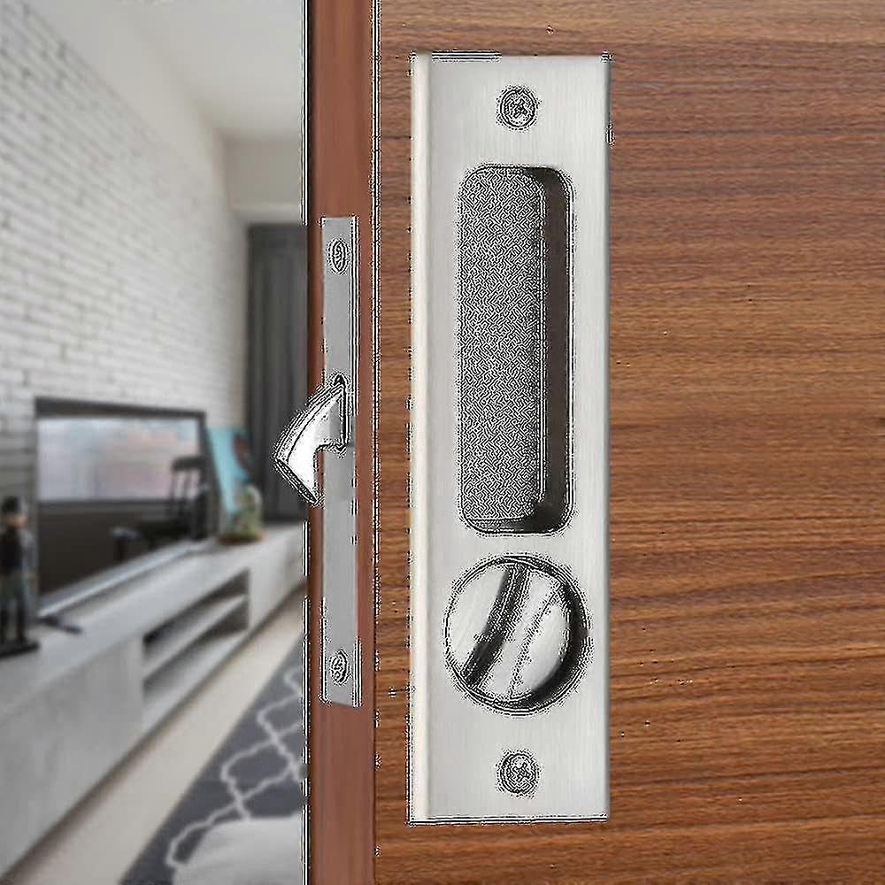 Sliding Door Invisible Recessed Latch Pocket Sliding Door for Furniture Ware Silver
