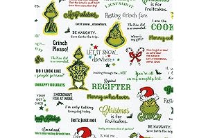 Dr Seuss Grinch Christmas Fabric Words Phrases 44 Inches