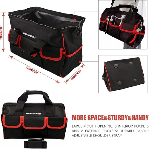 Miniatura 5 de General Home - Juego de herramientas manuales de reparación de automóviles, juego de herramientas múltiples con bolsa de herramientas de apertura de