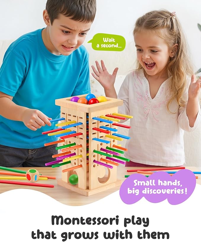 Montessori Wooden Board Game para niños de 3 a 8 años miniatura 5