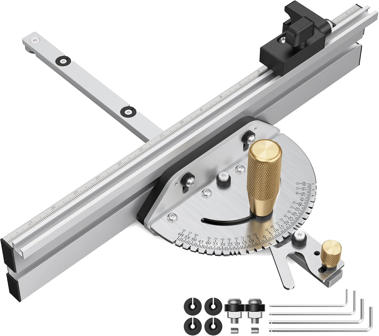 DAYDOOR Precision Miter Gauge for Table Saw, 27 Angle Universal Miter