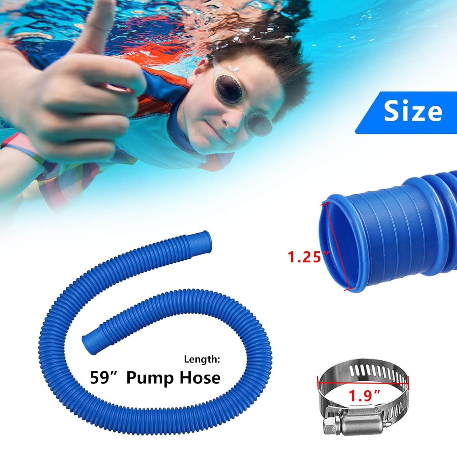 Tubo flessibile di ricambio per piscina Intex Coleman, 3,17 cm, confezione