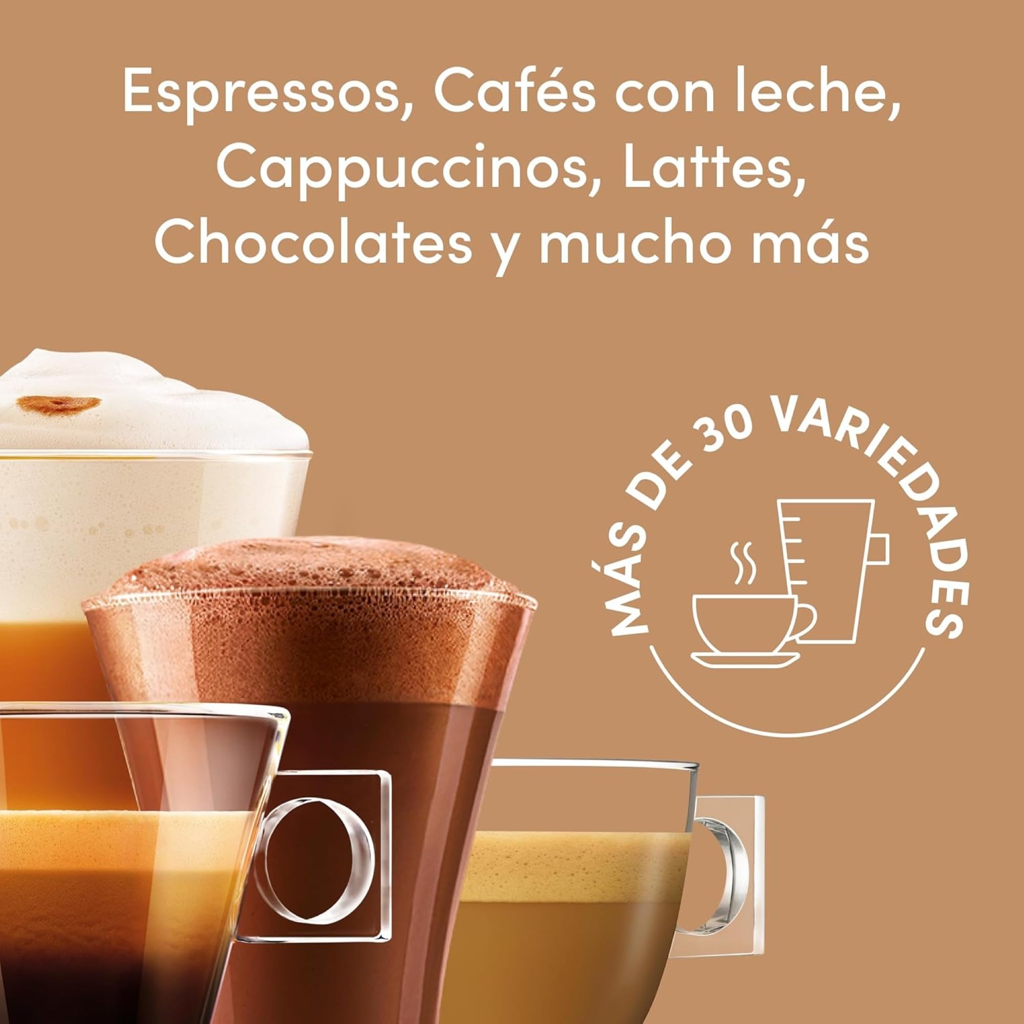 NESCAFÉ Dolce Gusto Café con Leche descafeinado - Cápsulas de Café, 90 Cápsulas (3 x 30)