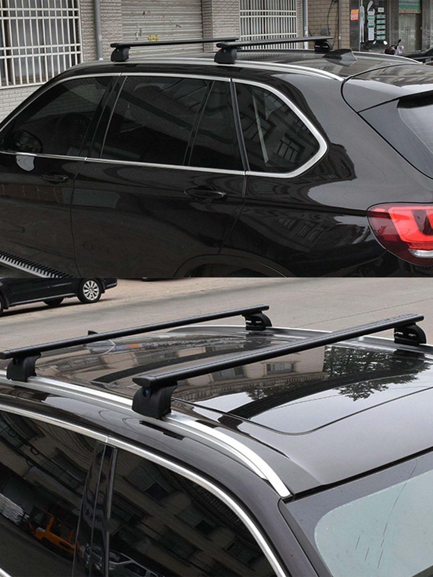 Belka dachowa Pasuje Do Cadillac XT6 2020-2025 2 Szt. Regulowana Poprzeczka Poprzeczka Bagażnik Dachowy Bagaż Cargo Zamykany Ogólny bagażnik dachowy