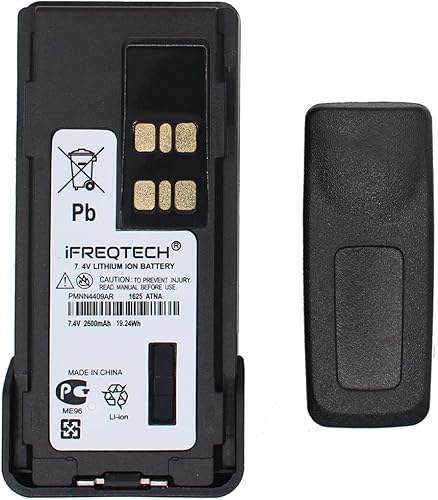 PMNN4409 PMNN4409ar 7.4V 2600mAh Batería de iones de litio para Motorola APX4000 APX1000 XPR3300 XPR3500 XPR7350 XPR7550 Series Radio con clip para