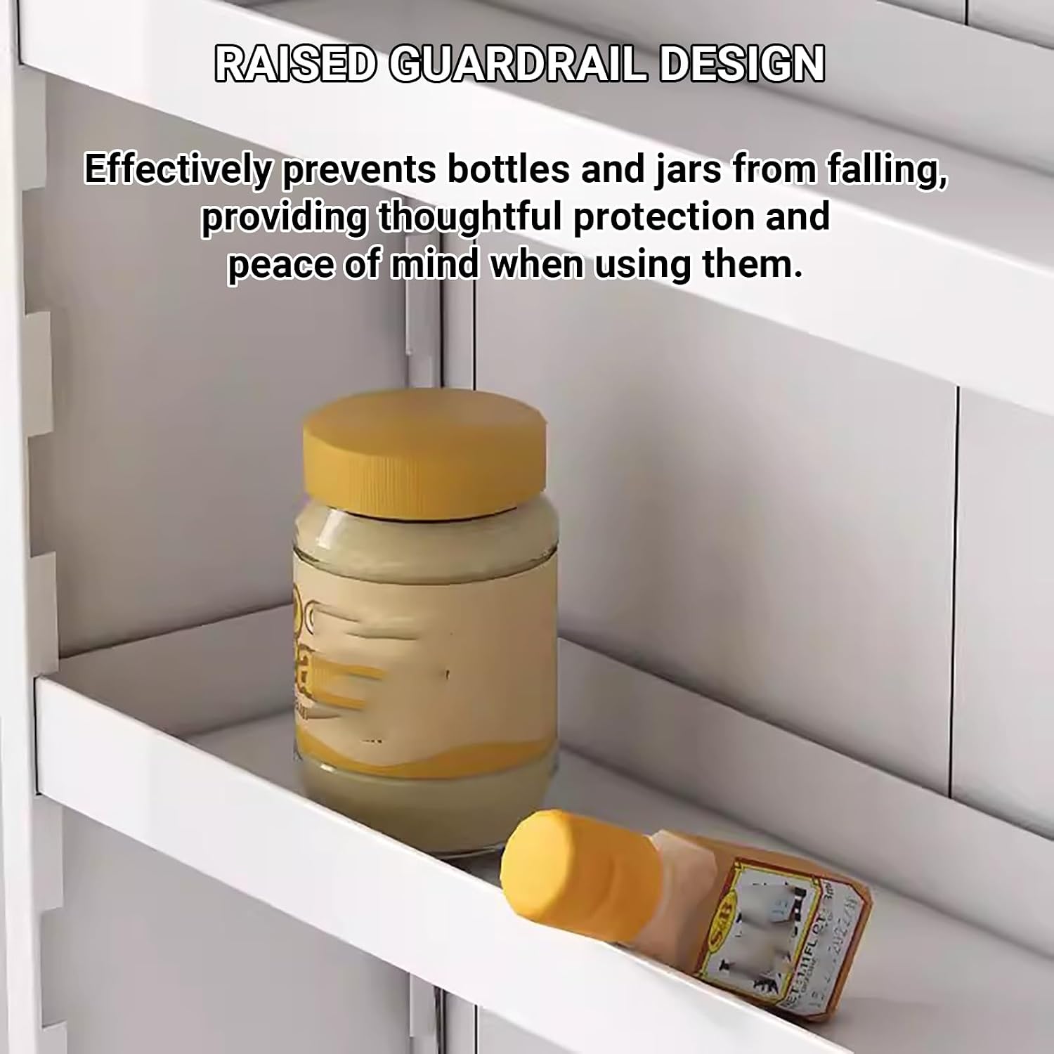 Kitchen Wall Cabinet - Space Saving Carbon Steel Storage Cabinet - Wall Mounted Pantry Organizer for Bathroom & Laundry(White,17.72x23.62x3.94in)