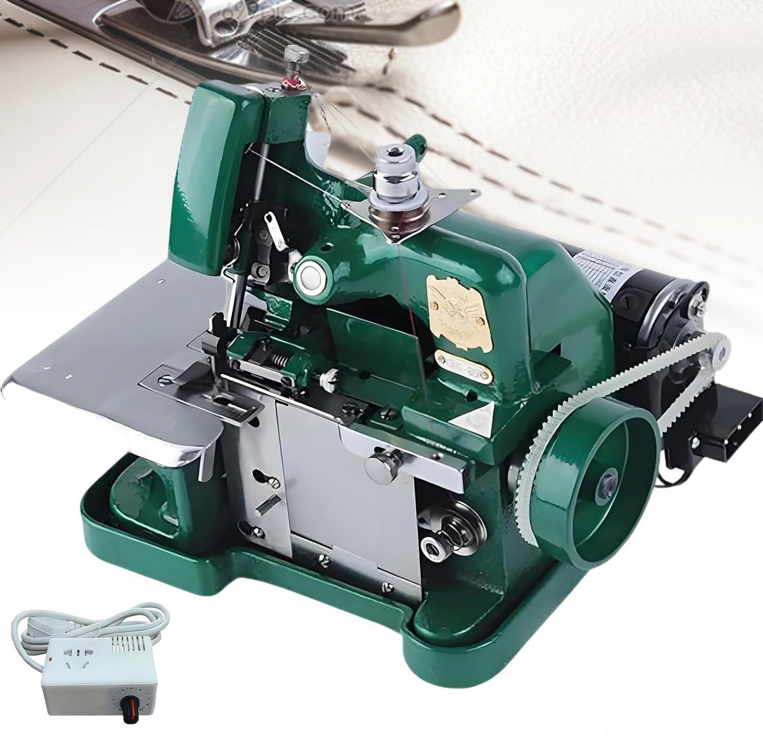 LjlXanthiper Serger Sewing Machine,Handheld Coverstitch,Leather Sergers Machines,Overlocker Sewing Machine,With Metal Frame,For Hemming Sewing on Fabrics like Denim,Canvas,Stretch Knits