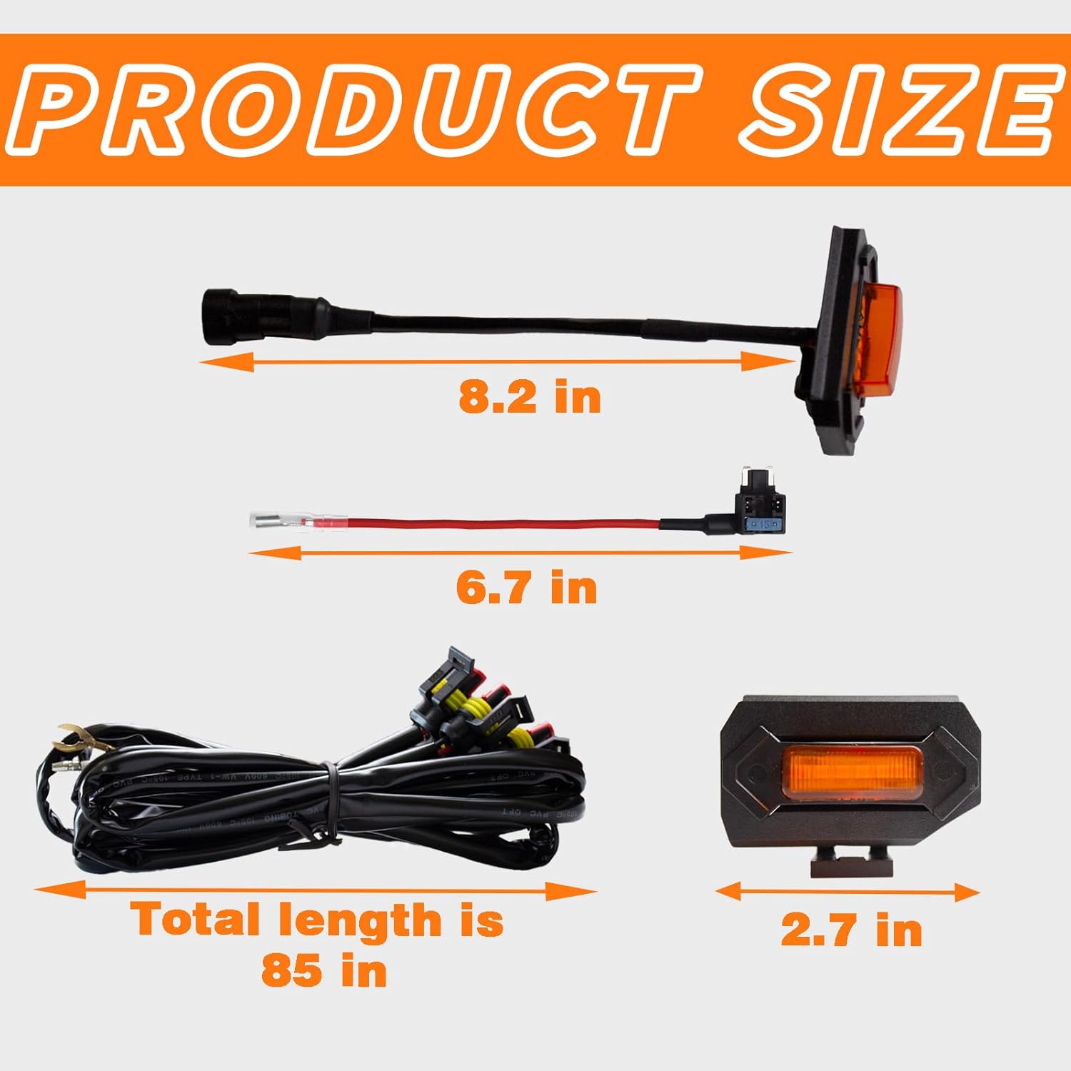 Grill Lights for 2020 2021 2022 2023 Toyota Tacoma OEM Off Road & Sport Replacement, 4pcs Front Grille Raptor Lamps Car Accessories with Two Fuse