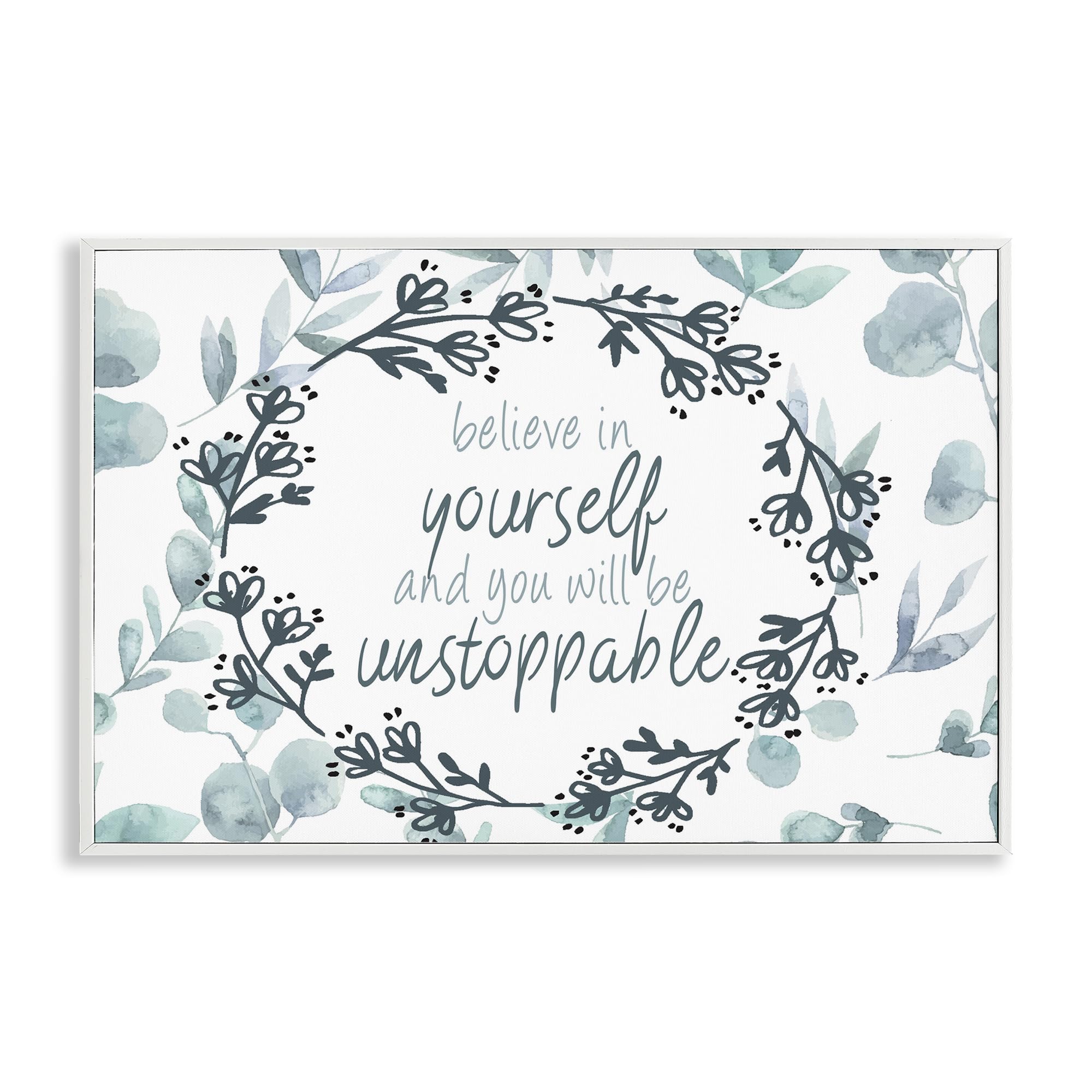 Stupell Industries Coastal White (Textured) 'You Will Be Unstoppable'| Framed Giclee Art