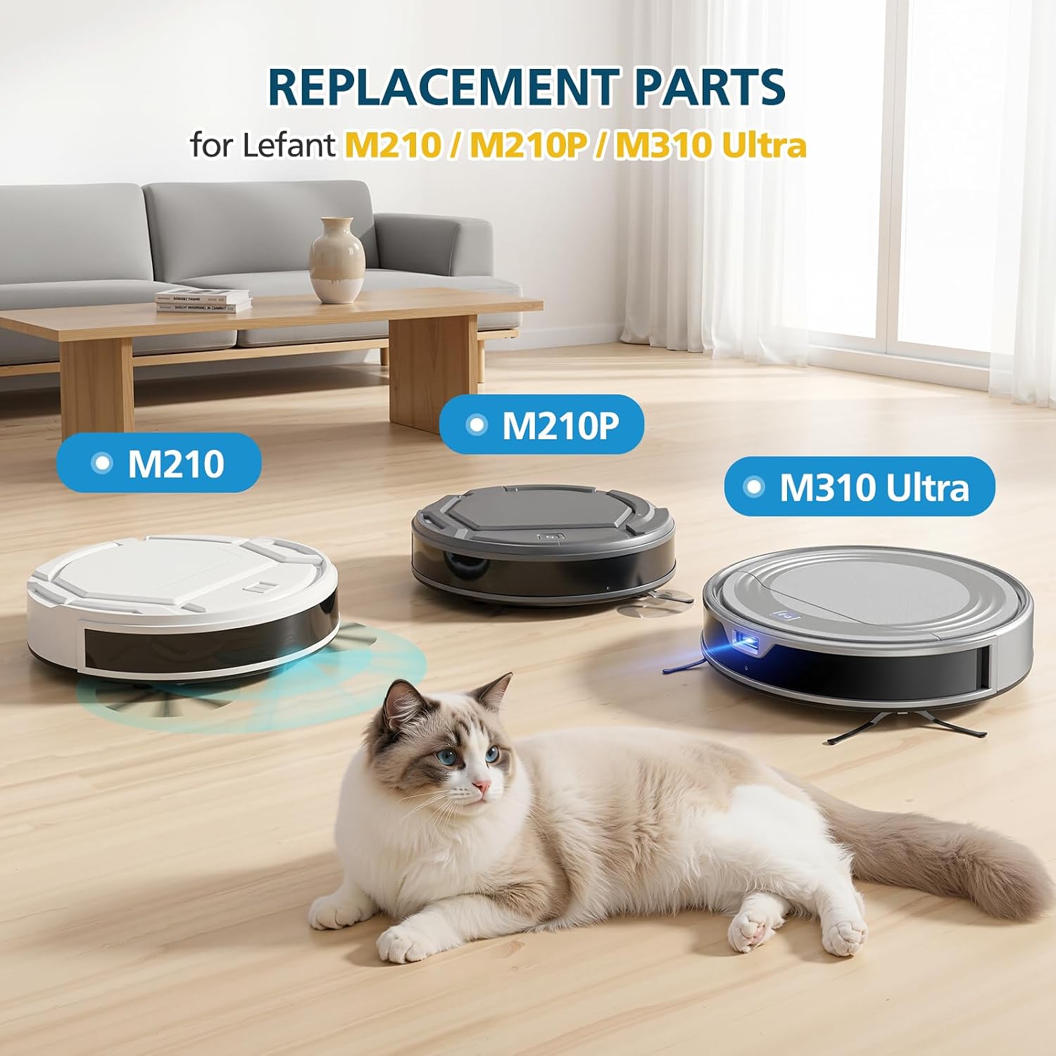 Filter Replacement Parts for Lefant M210 / M210P / M310 Ultra Robot Vacuum